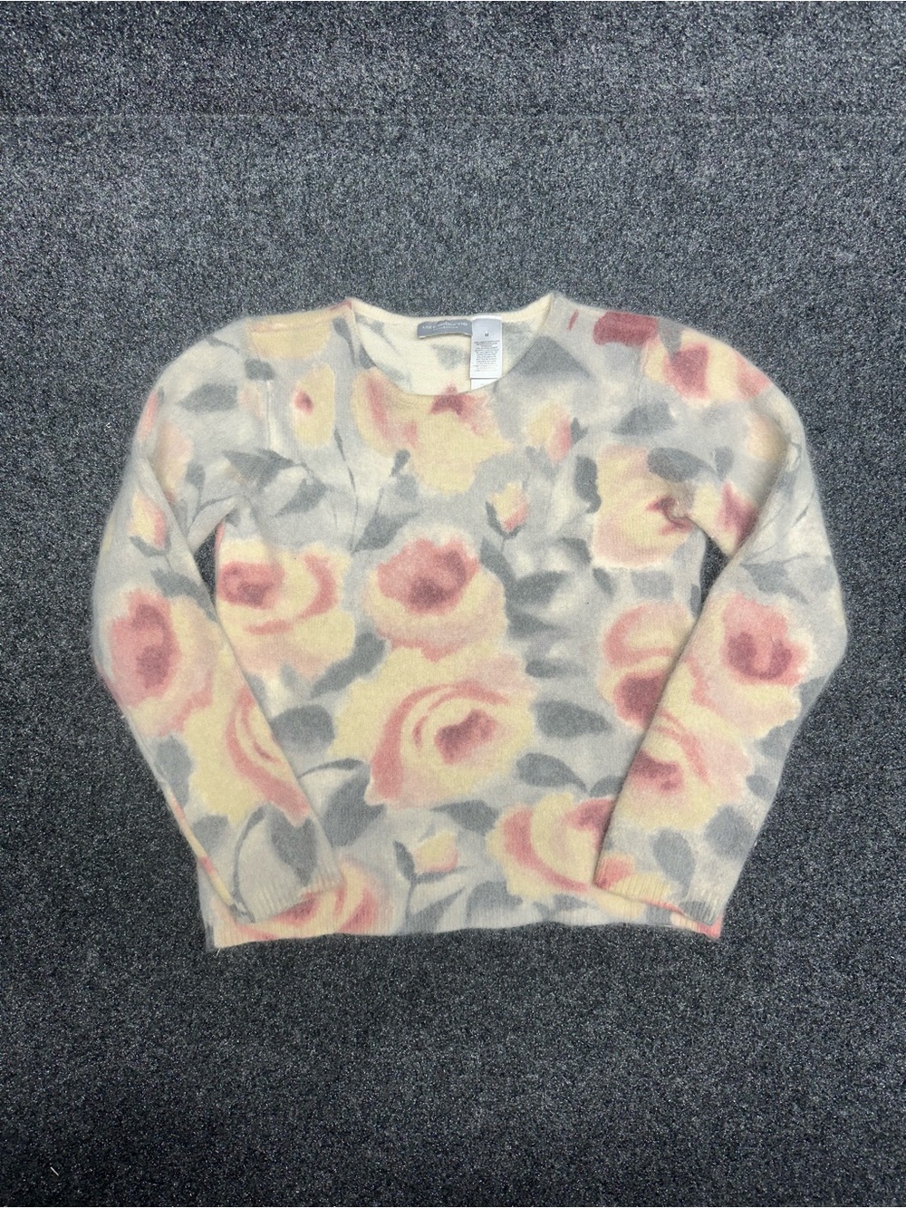 Lambswool Angora Floral Sweater Soft Feminine cottagecore fairy whimsygoth